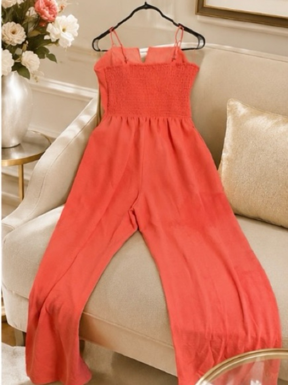 Coral Wide-Leg Jumpsuit – Size Small – NEW, Never Worn - Picture 2 of 5